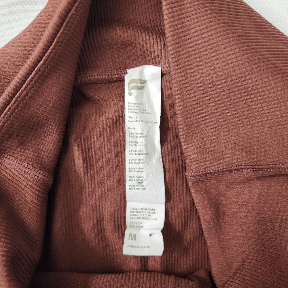 Fabletics Seamless High-Waisted Linework Legging Reddish Brown, Size M (Women’s) - Picture 2 of 5
